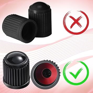 Outus 20 Pcs Tire Valve Stem Caps Car Tire Caps Plastic Universal Valve Stem Covers for Bike Bicycle Cars SUV Trucks Motorcycles (Black)