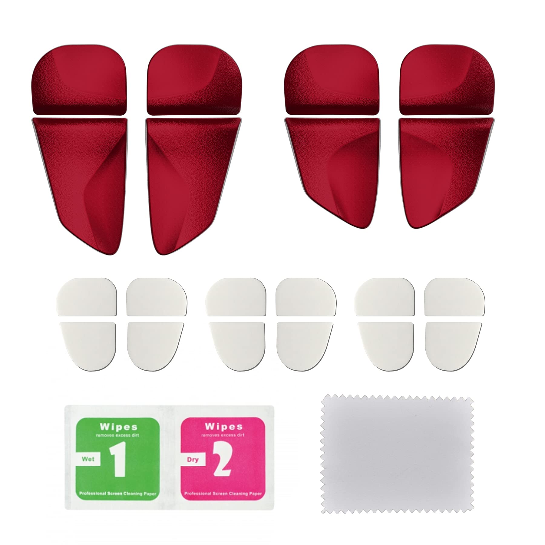 PlayVital Bouton Manette pour ps5 Gâchette Protection pour PS Portal,Trigger Stop pour ps5 Edge Controller Accessoires Extension，2 Pairs-Rouge - 2