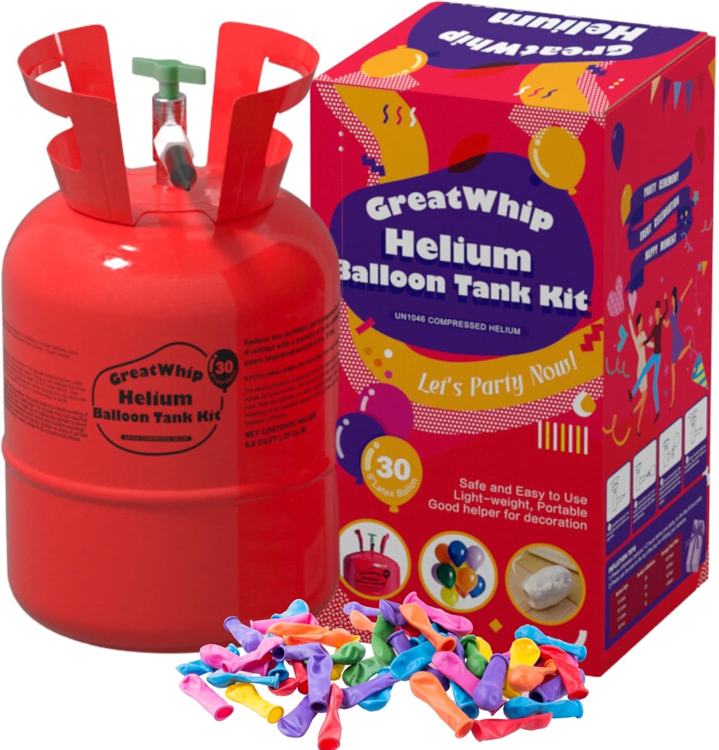 GreatWhip 7L Helium Tank for Balloons At Home Helium