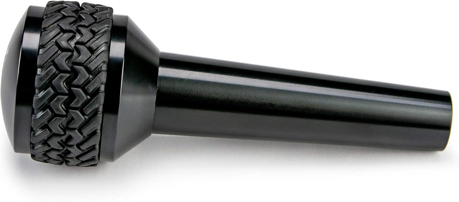 DV8 Offroad Manual Shift Knob for 2007-2010 Wrangler JK | 6-Speed Transmission | Billet Aluminum Construction | Rubber Tire Tread Grip