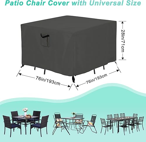 Miniatura 8 de ABCCANOPY Funda universal para mesa de café, cubierta de mesa pequeña, impermeable y a prueba de polvo, funda para muebles de 48 x 26 x 18 pulgadas,