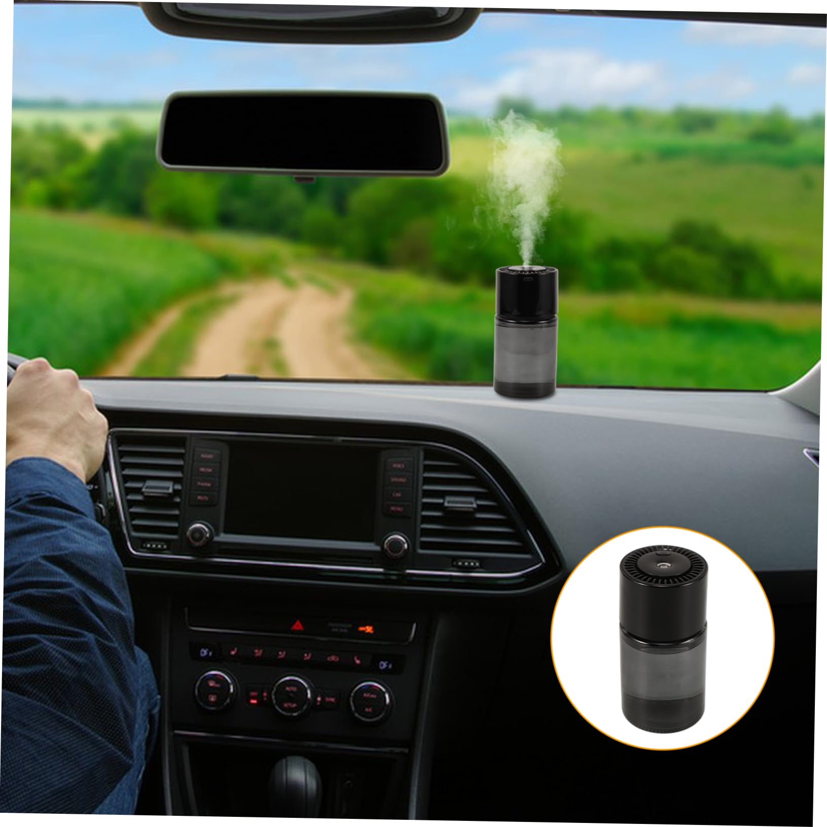 Plástico Ambientador Automático con Niebla Ajustable 160ml para Coche