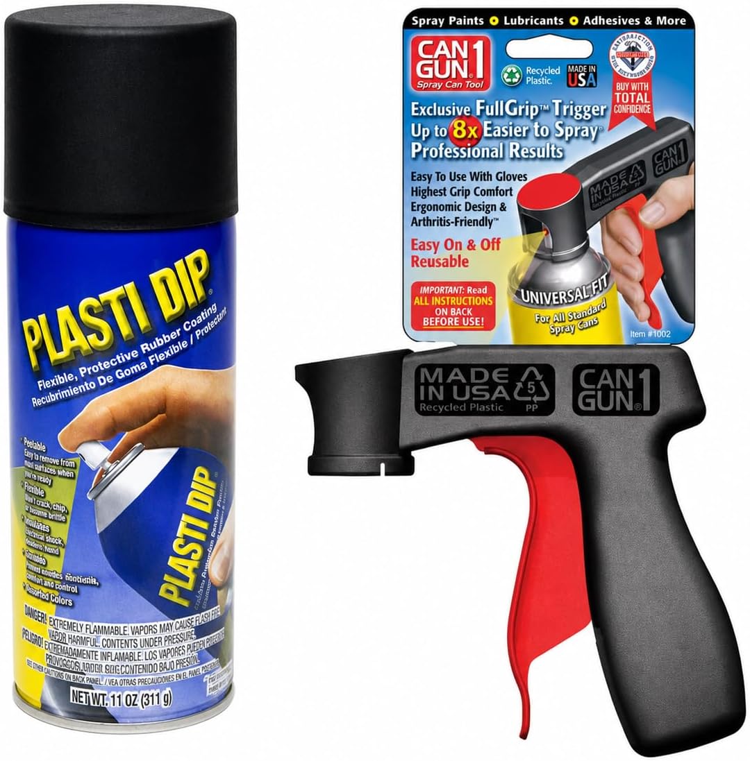 Black 11203 Multi-Purpose Coating Aerosol 11oz with 1 Cangun