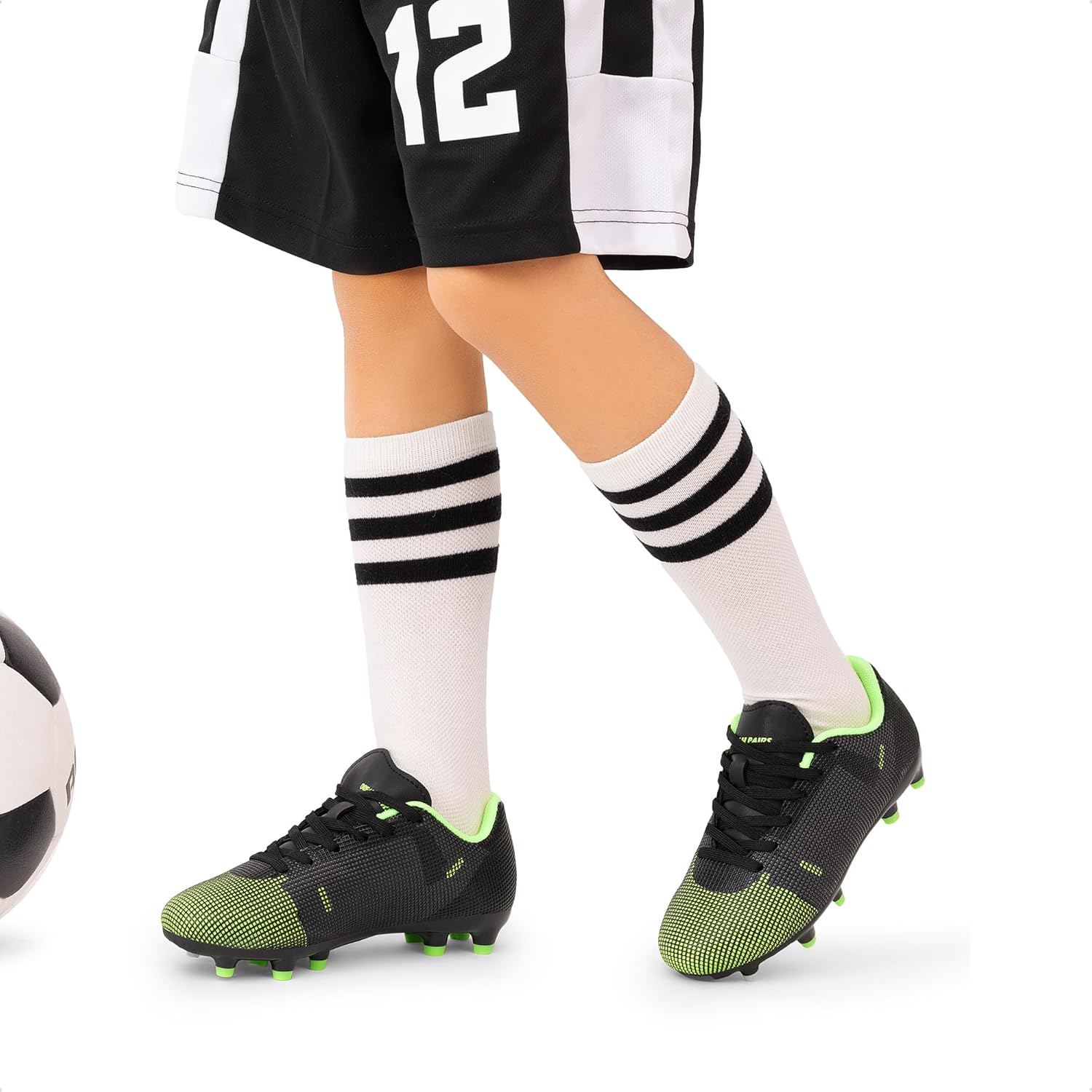 DREAM PAIRS Boys Girls Soccer Cleats Youth Firm Groud Athletic Outdoor Trainning Football Shoes for Little/Big Kid - Image 2