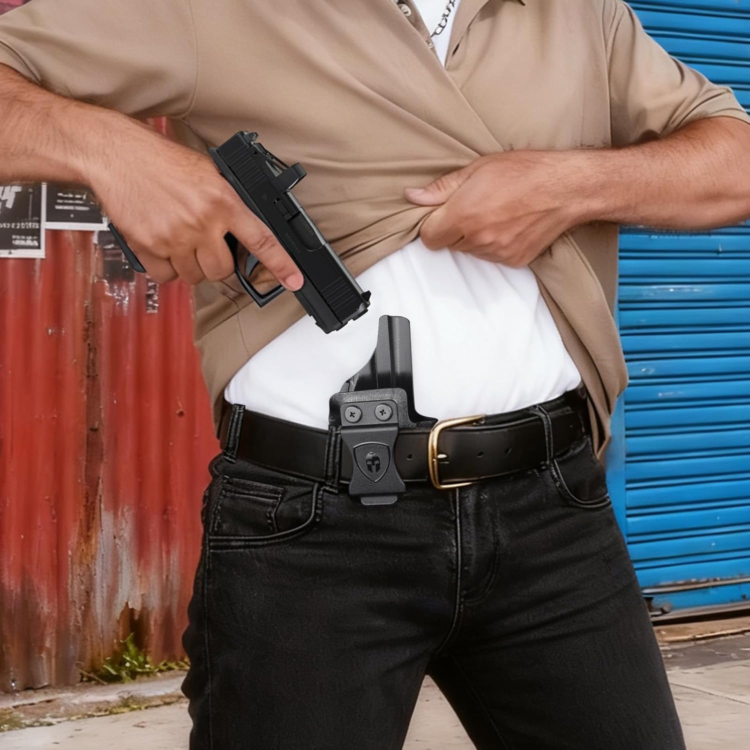 WARRIORLAND IWB Kydex Holster, Select Fit for Glock 43 / 43X or Glock 43X MOS - Inside Waistband Condealed Carry Holster, Adj. Cant & Retention, Right- / Left-Hand & Optic Cut & Claw Options