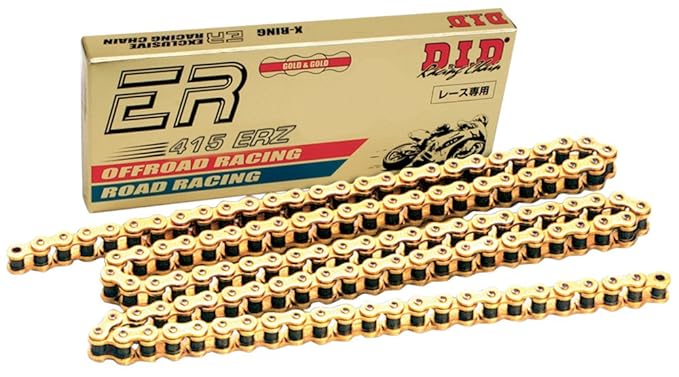 D.I.D 415ERZ-134 Gold 134-Link High Performance Racing Chain with Connecting Link