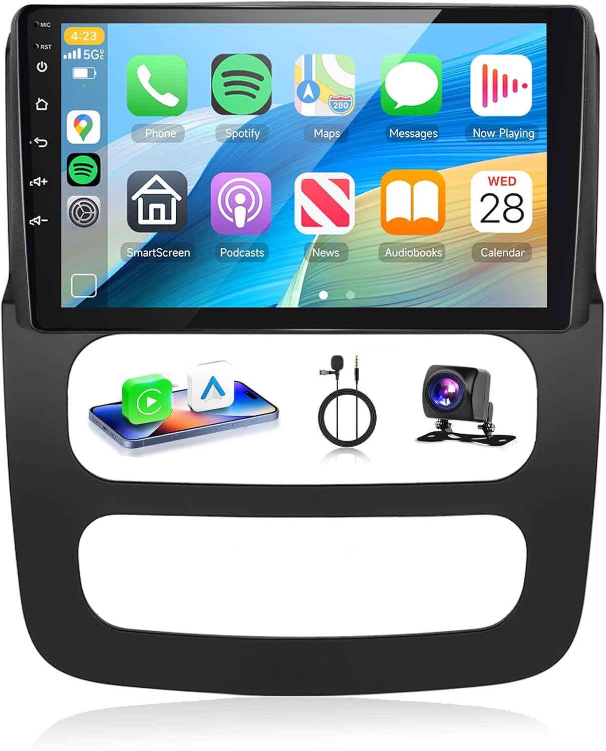 Car Stereo for Dodge RAM 1500 2500 3500 2002-2005 【8Core 6+128G】 Wireless Carplay Android Auto,9 inch IPS Touch Screen Radio,Android13/GPS/WiFi/32EQ DSP/59UI/Bluetooth5.0/SWC/Backup Camera