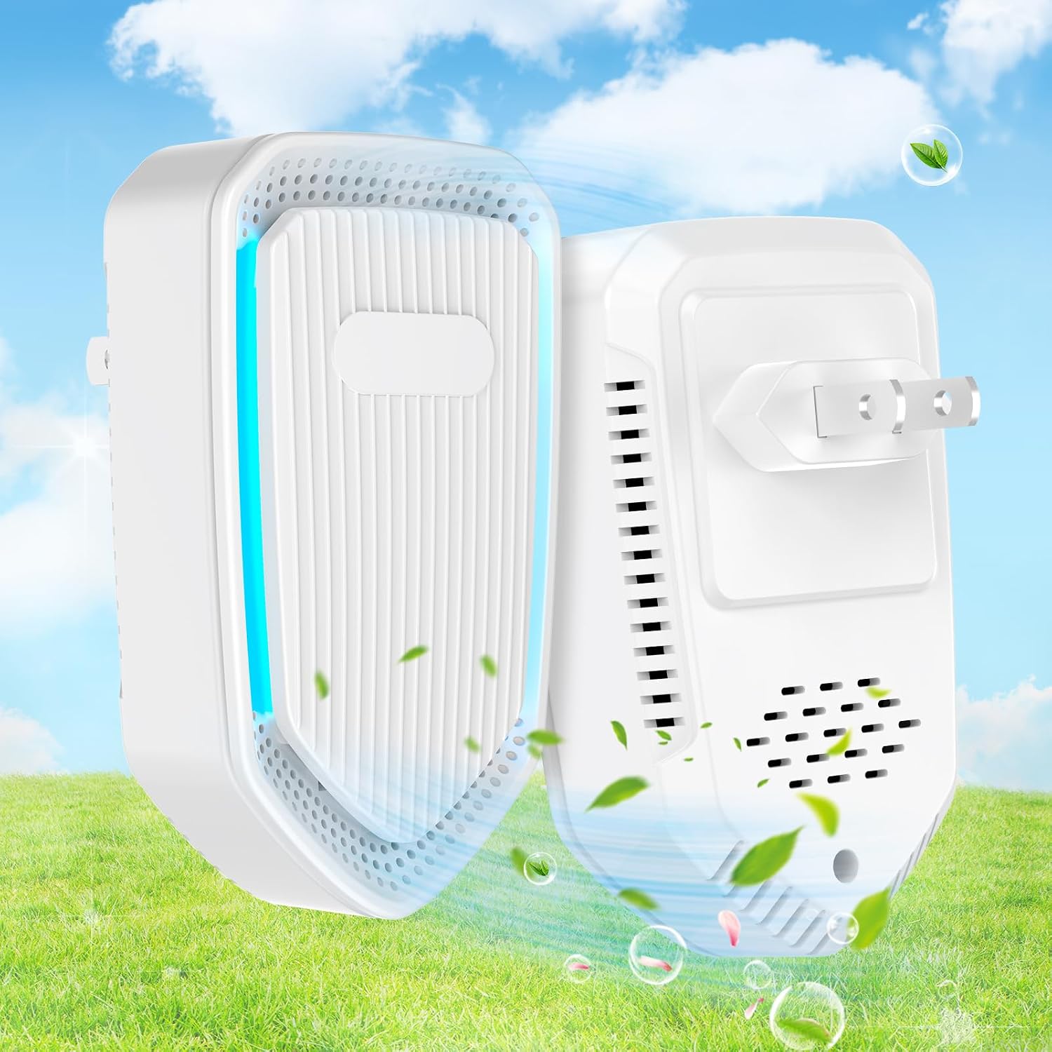 2026 Air Ionizers for Home & Dust Mites,Plug In Air Purifier Negative Ion Generator,Portable Quiet Filterless Air Freshener Odor Eliminator for Office Kitchen, 4 Pack