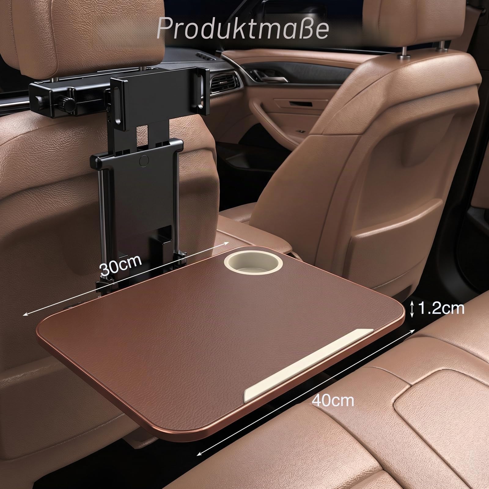 Auto Tisch für Rücksitz,Reisetisch Auto Kinder Erwachsene Auto Tisch für Rücksitz Beifahrer mit Getränkehalter und Universeller Tablet- und Handyständer