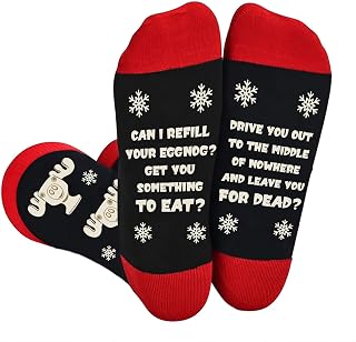 Funny Christmas Socks for Women Men, National Lampoons Christmas Vacation Costume Accessories, Winter Warm Knitted Socks