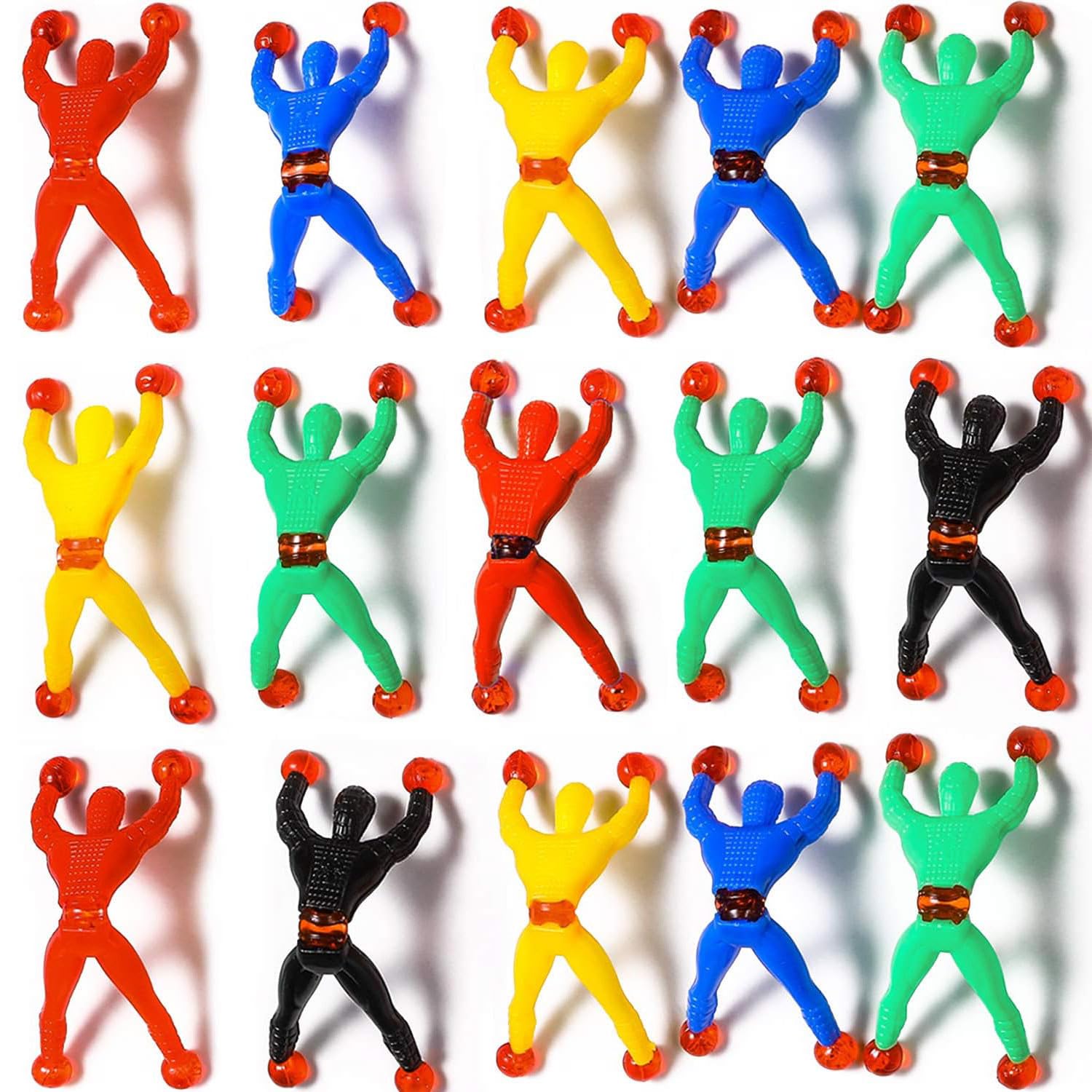 S & S PRODUCTS 20× Sticky Wall Crawler Men Toys, Multicolour Climbing Figures for Windows & Glass - Image 3