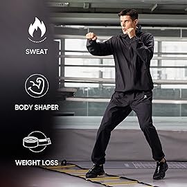 HOTSUIT Sauna Suit for Men Weight Loss Sweat Suit Boxing Exercise Sweat Sauna Jacket Pants