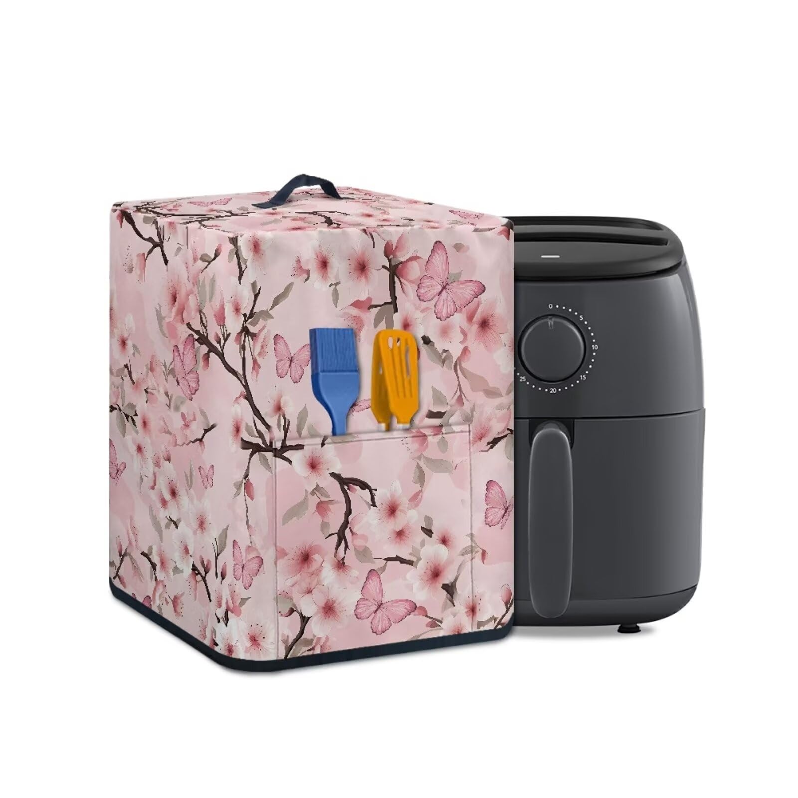 Air Fryer Cover Kitchen Accessories Kitchen Small Appliance Covers Protector with Pocket Dustproof Washable Kitchen Appliance Covers Pink
