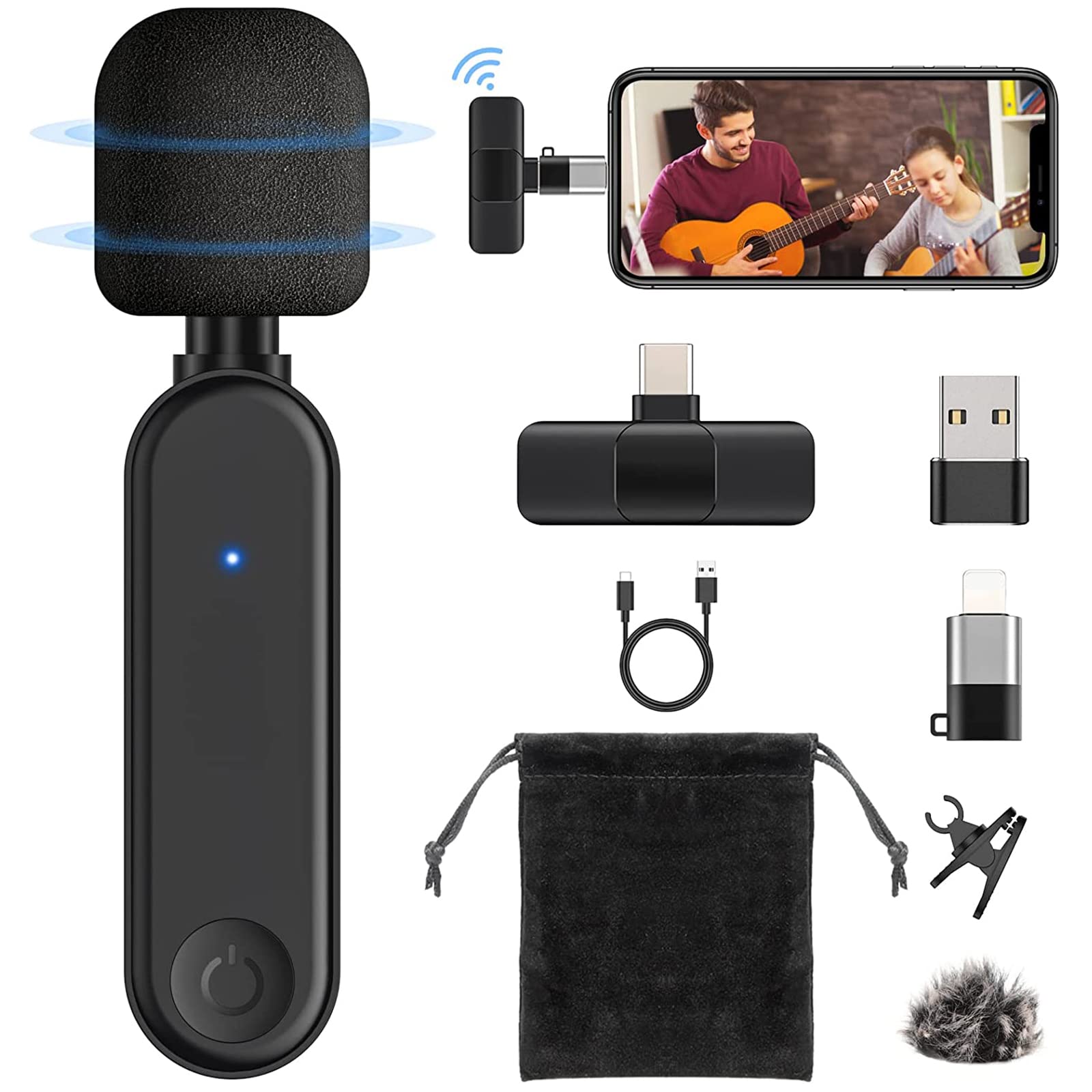 Mini microphone cravate sans fil portable microphone cravate pour iPhone Android entretien enregistrement diffusion en direct vlog jeu micro – acheter les meilleurs produits dans la boutique en ligne Mini microphone cravate sans fil portable microphone cravate pour iPhone Android entretien enregistrement diffusion en direct vlog jeu micro – acheter les meilleurs produits dans la boutique en ligne