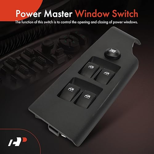 Miniatura 3 de A-Premium Interruptor de elevalunas eléctrico principal compatible con Chevrolet Aveo 2007-2008, lado delantero izquierdo del conductor, repuesto #