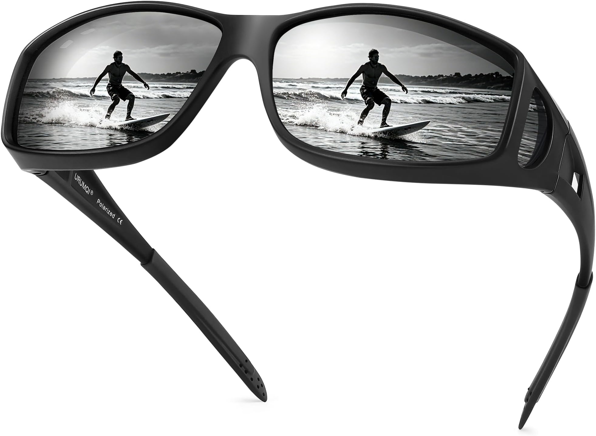 Polarized Sunglasses Fit Over Glasses for Men Women, Wraparound Sun Glasses UV400 Protection for Driving Fishing