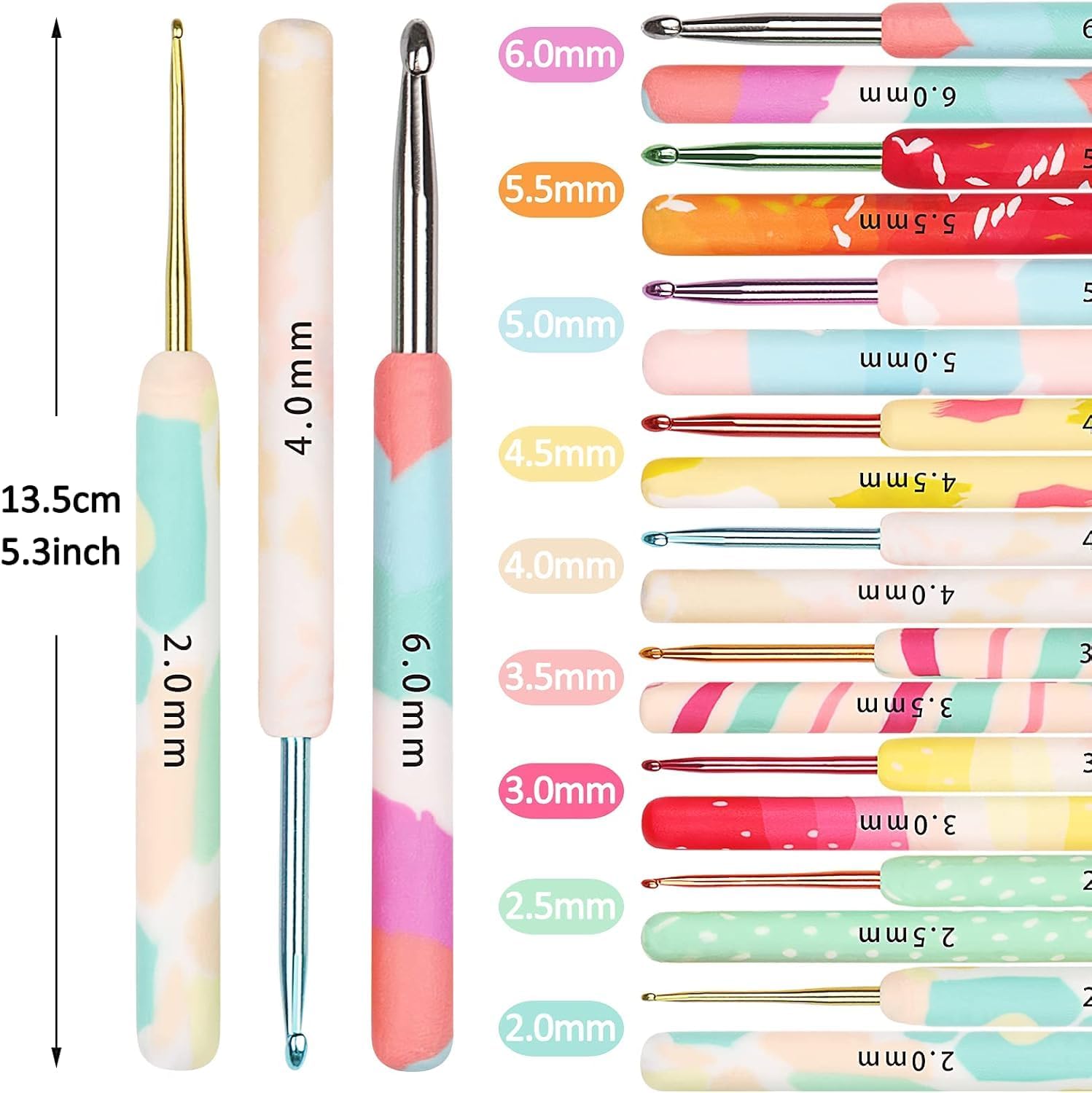 Coopay Warm Crochet Hook, Comfortable Crochet Hooks Set-Bright Fruit