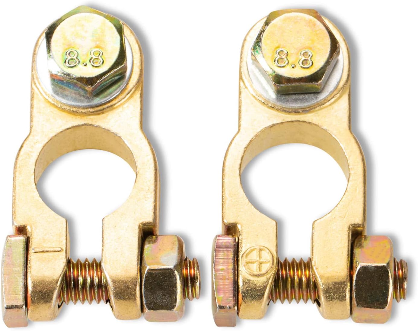 CZC AUTO Battery Terminal Connectors Top Post Car Battery Cable Terminal Clamp Set for Car Truck Van RV Boat, 1 Pair