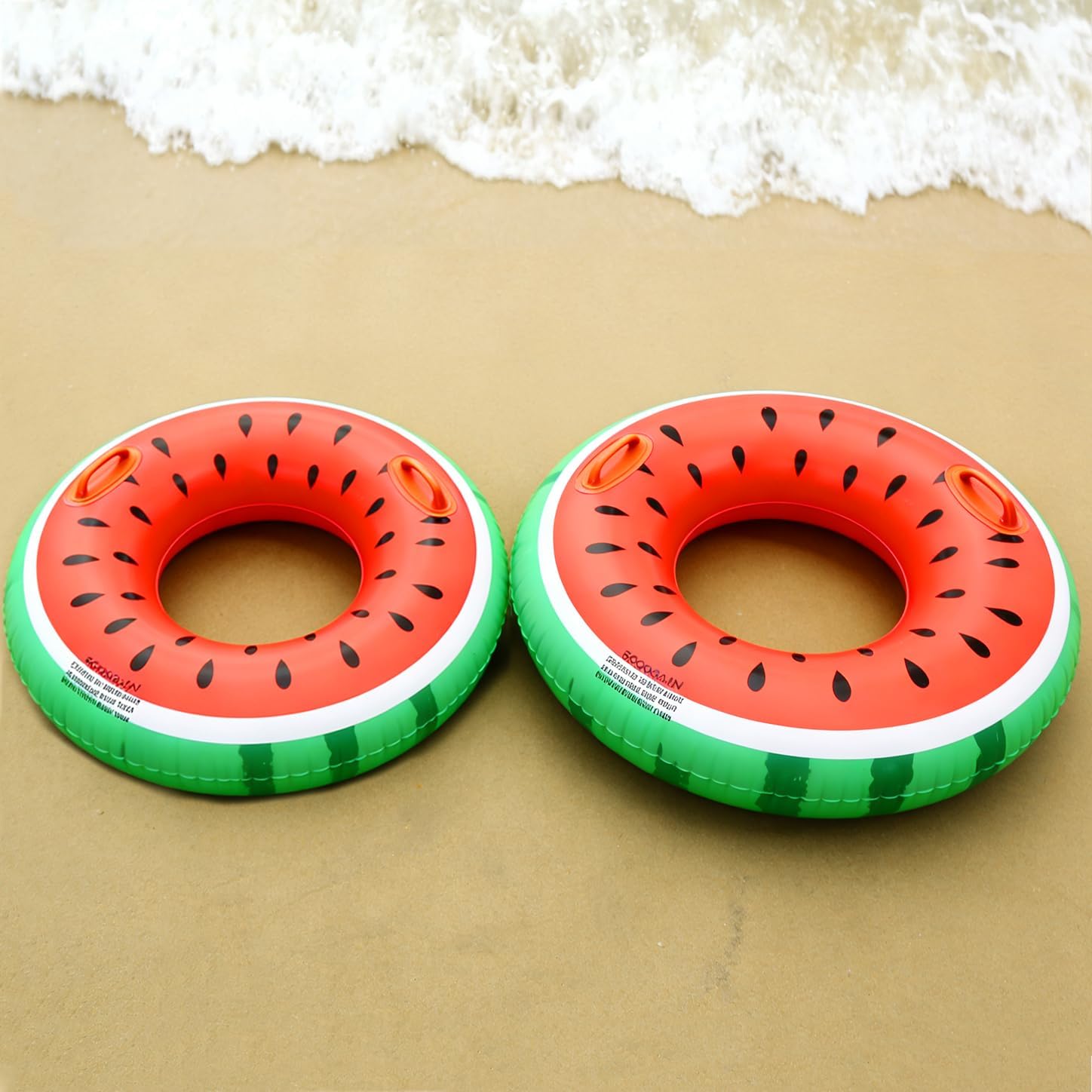 2PCS 47"+30" Fruit Floats for Adults Rings Pool Float Large Swim Ring for Adults,30 Inch+47Inch Classic Striped Teens Adult Inner Tubes Summer Beach Bachelorette Party