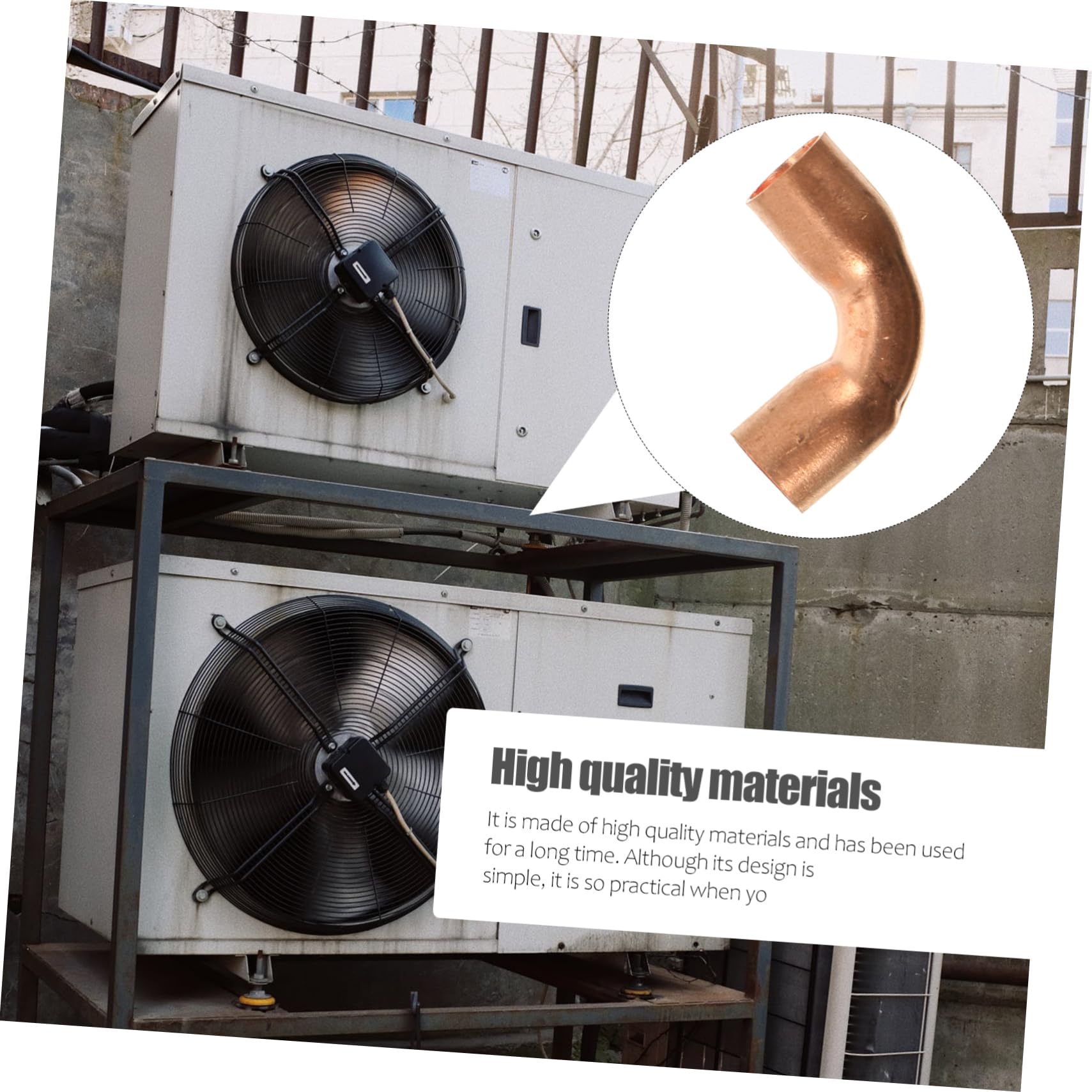 SEWACC 1set Degrees Copper Elbow Fitting Inner Thickness Durable Copper Connectors for Air Conditioning Plumbing and Heating Applications 20pcs