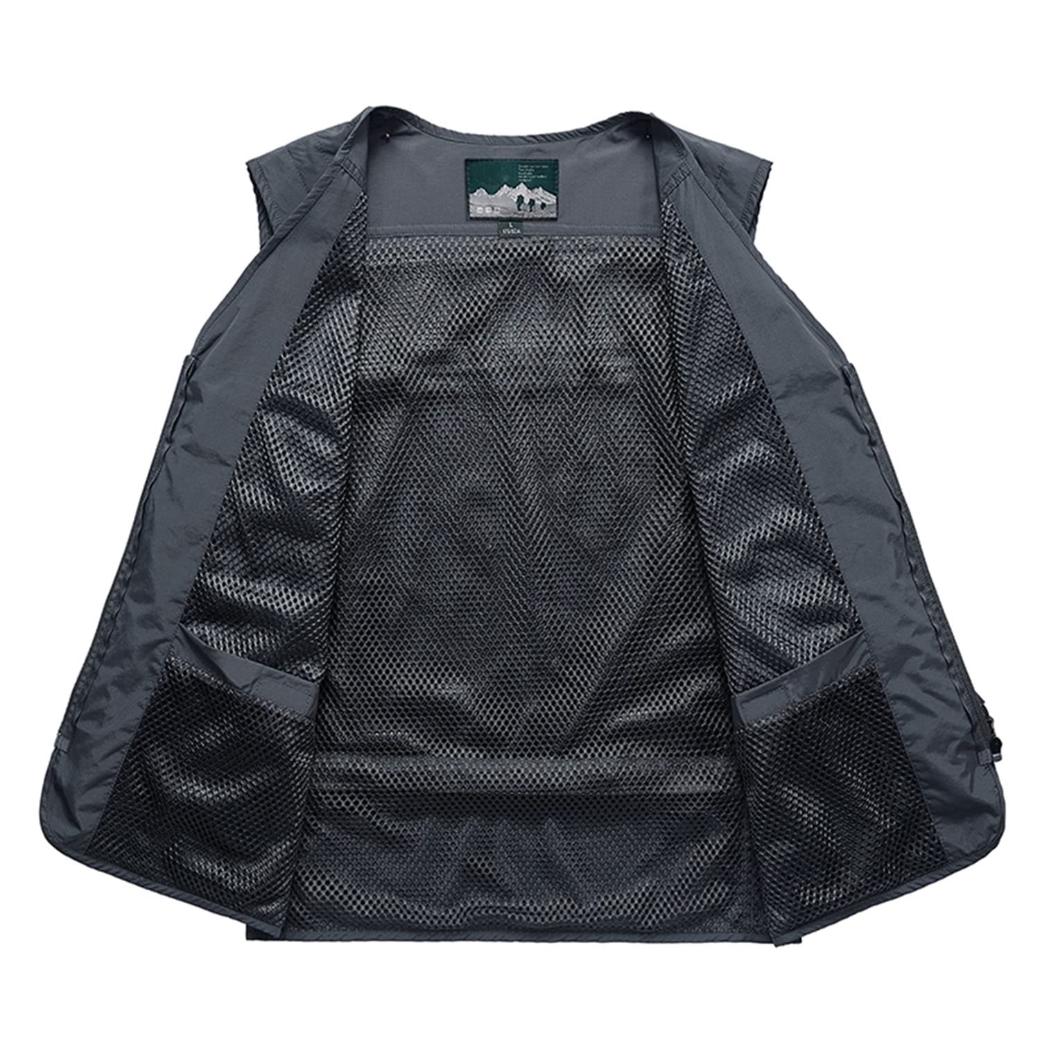 Chaleco De Hombre con Multibolsillos Chaleco De Verano Transpirable Chaleco De Pesca Exterior Chaqueta Casual Sin Mangas Fotografía Chaleco De Senderismo