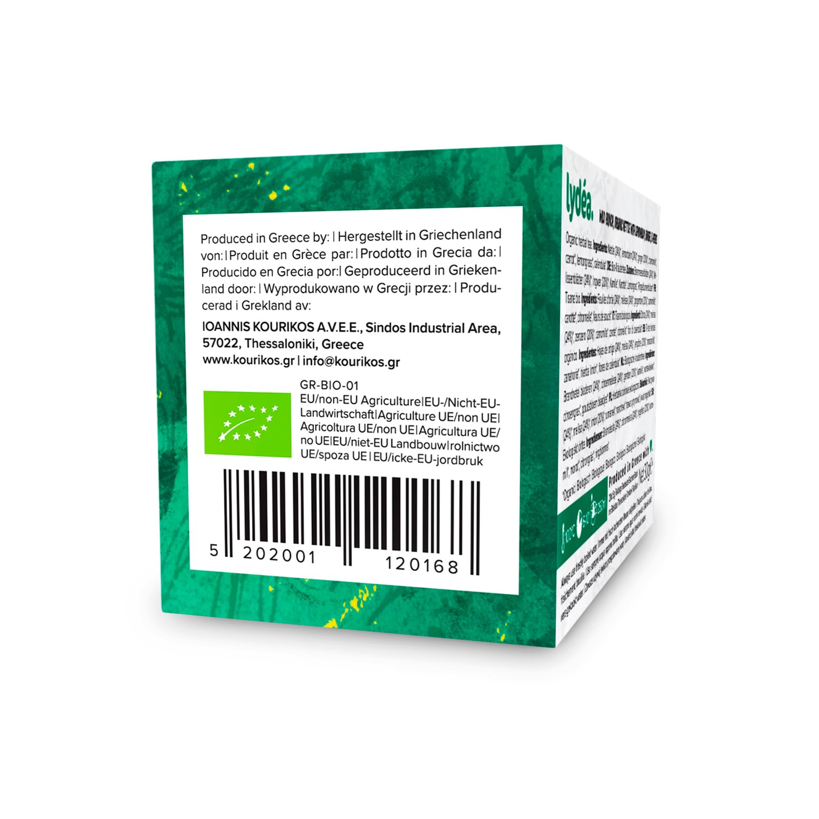 Lydea Ortie biologique – Délicieux mélange de tisanes avec gingembre, mélisse et plus – Naturellement sans caféine, 60 pyramides biodégradables, paquet de 3 [3 x 20 pyramides]