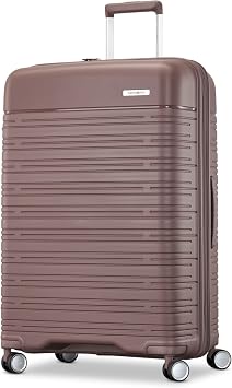 Samsonite Elevation Plus - Large Hardside Luggage - Scratch Resistant Polypropylene Shell, RightHeightTM Adjustable Handle, Integrated AirTag Holder, TSA Lock, WetPakTM Compartment - Chocolate Mauve