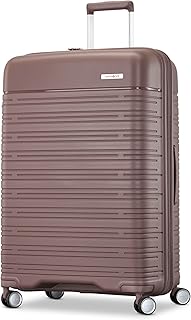Samsonite Elevation Plus - Large Hardside Luggage - Scratch Resistant Polypropylene Shell, RightHeight™ Adjustable Handle, Integrated AirTag Holder, TSA Lock, WetPak™ Compartment - Chocolate Mauve