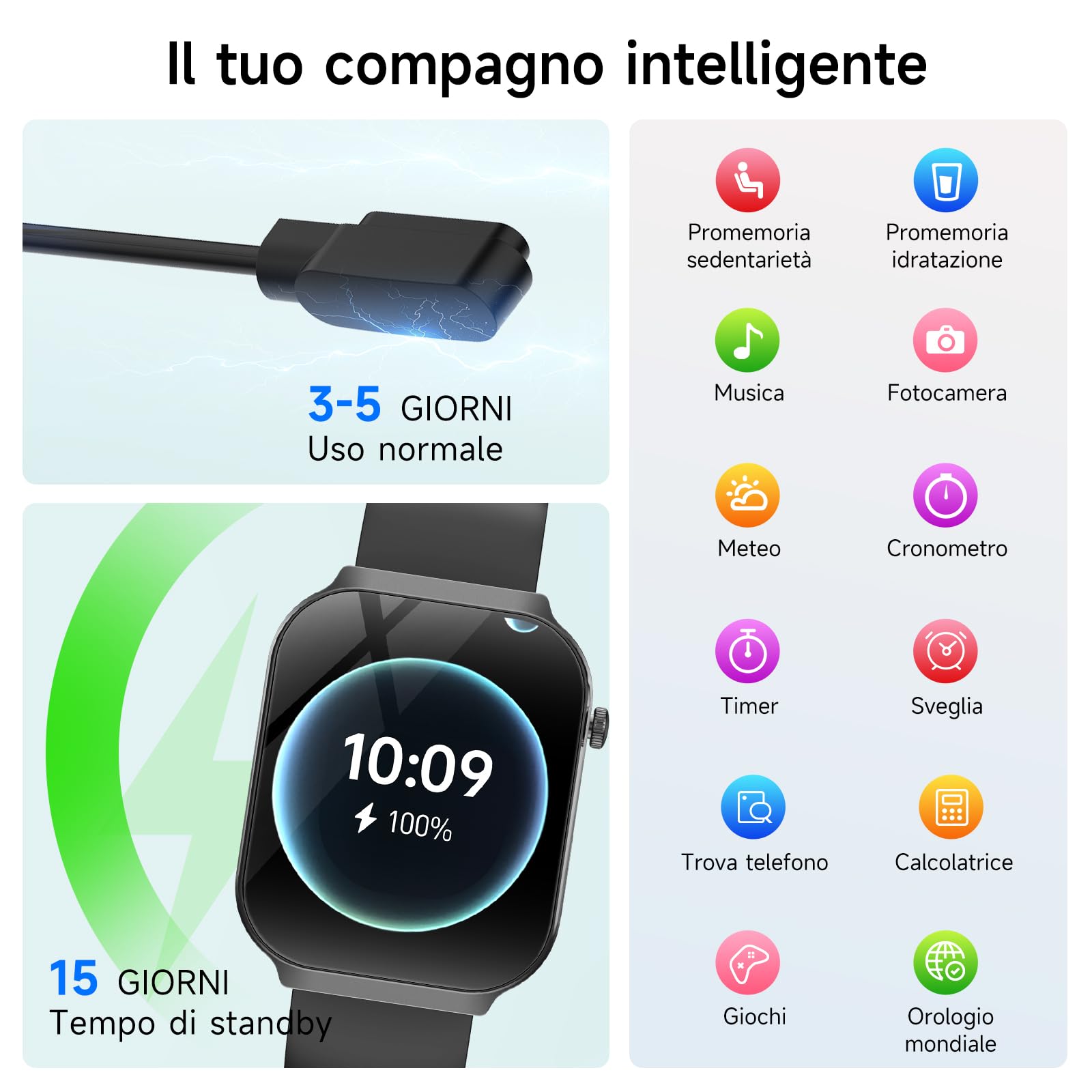 2026 Nuovo Smartwatch con ECG, 2.2” Curvo Orologio Con Pressione Sanguigna/HRV/ SpO2/Acido Urico/Emozioni/Fatica/Sonno/Cardiofrequenzimetro Per Uomo Fitness Tracker,IP68 iOS Android