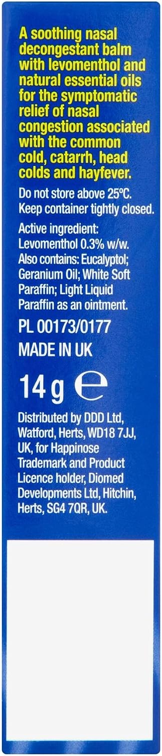 6 x Happinose Balm Soothing Nasal Congestion Relief 14g - Image 4