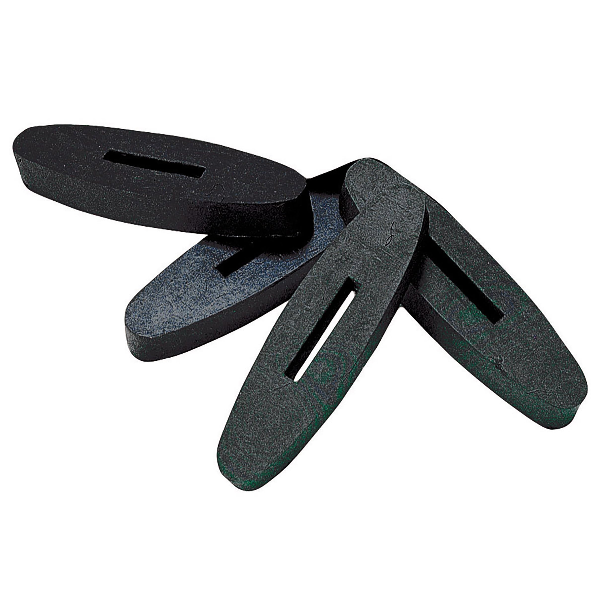 Roma Rubber Diamond Rein Stops, Black, Pair