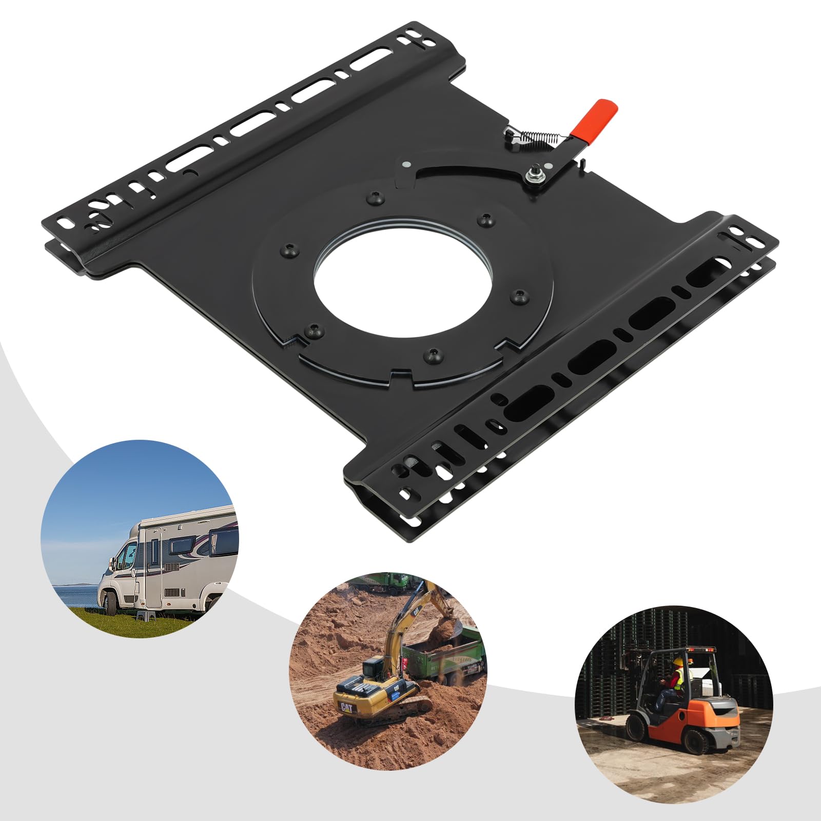 Consola de asiento giratoria 360° Seat Base giratoria de acero para conductor, placa giratoria para autocaravana, Sprinter Transit Camper, furgoneta, adaptador de rotación del asiento