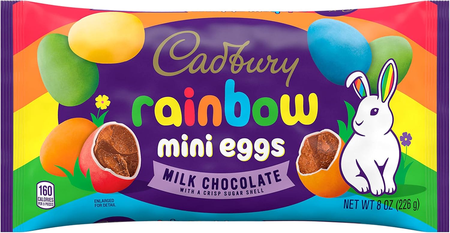 CADBURY MINI EGGS Milk Chocolate Rainbow, Easter Candy Bag