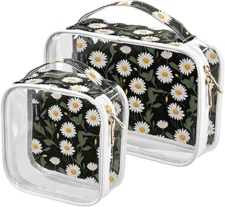 2 bolsas de cosméticos de flores de margarita...