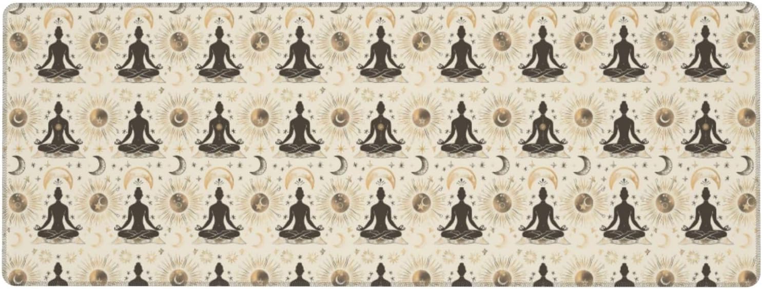 Yoga Meditation (10) Print Large Gaming Mouse Pad, Extended Desk Mat,Mouse Pad for Gaming, Office and Home
