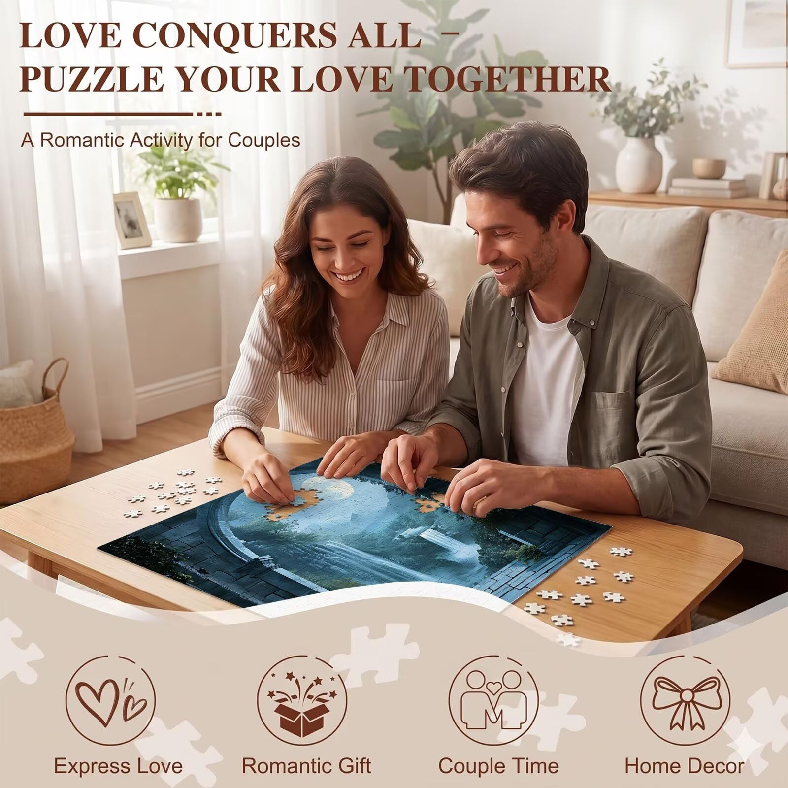 Puzzle 4000 Pezzi Classici, Puzzle paesaggio architettura 141 x 87 cm, Gioco Educativo e Antistress in Legno con Poster Incluso, Ttività DIY per Famiglia, Regalo per Appassionati, Decor Parete, f0-508