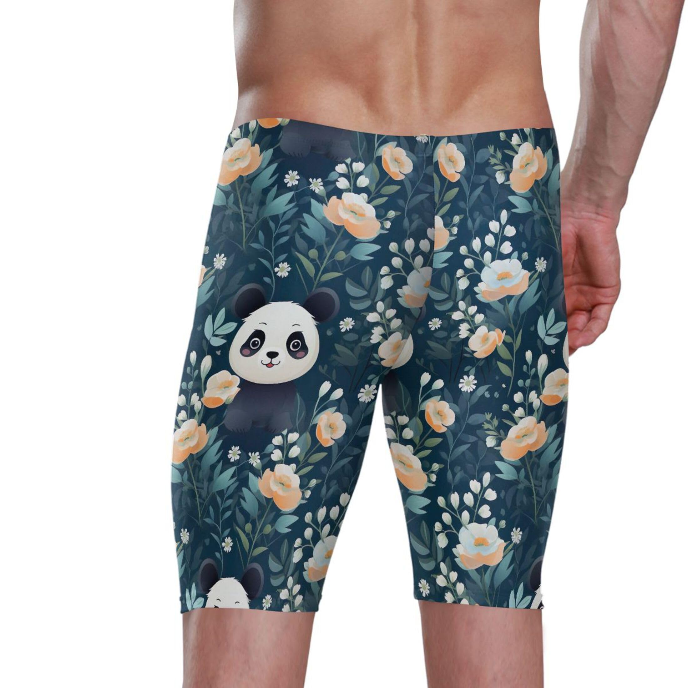 UMIRIKO Panda Animal Cute Mens Swim Jammers Swimsuit XL B0402757