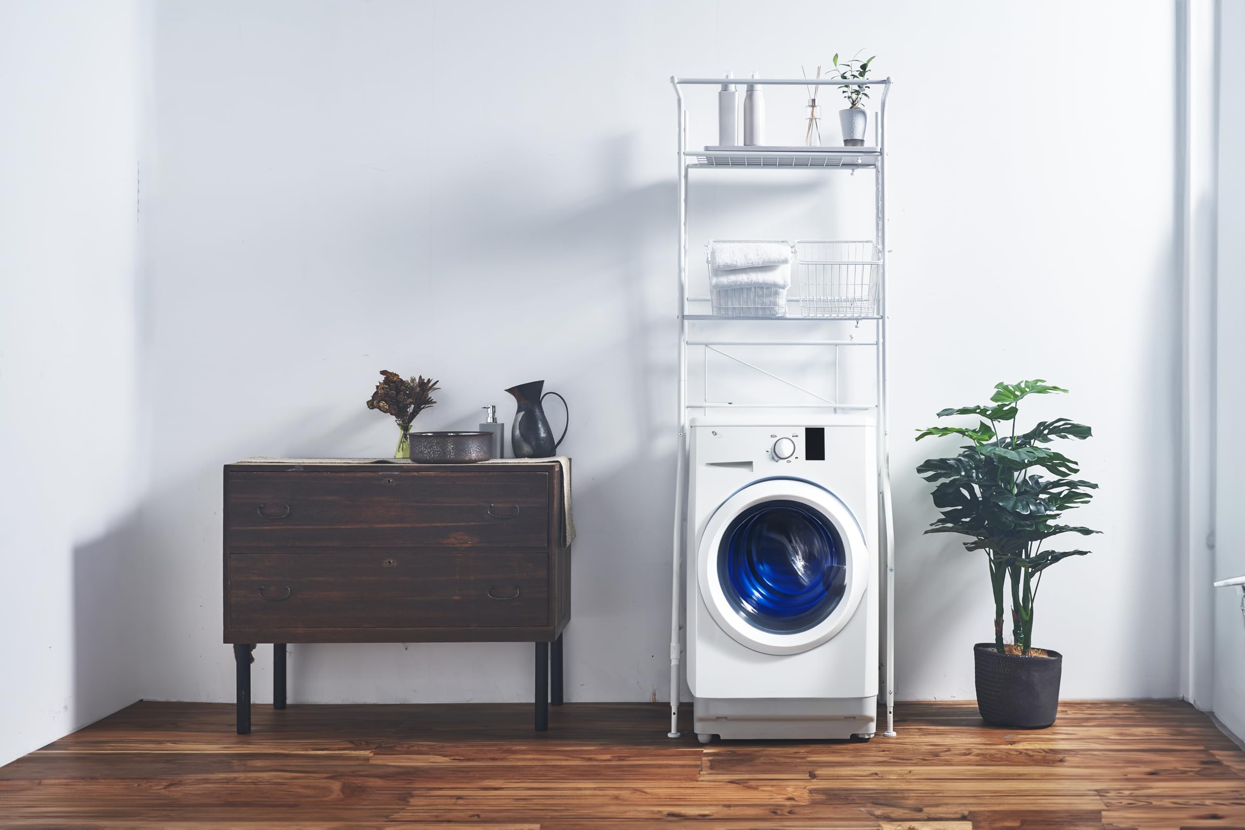 Amazon｜大竹産業 ランドリーラック 防水パン対応 防水パン ランドリー