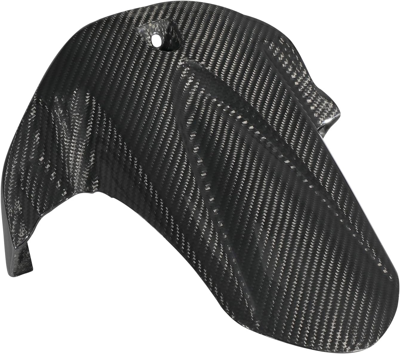 Funparts Motorcycle Carbon Fiber Rear Mudguard Tire Hugger Fender Mud Splash Guard for GSXR 600 750 GSXR600 GSXR750 2011-2019 2021-2024 | Glossy Weave Finish