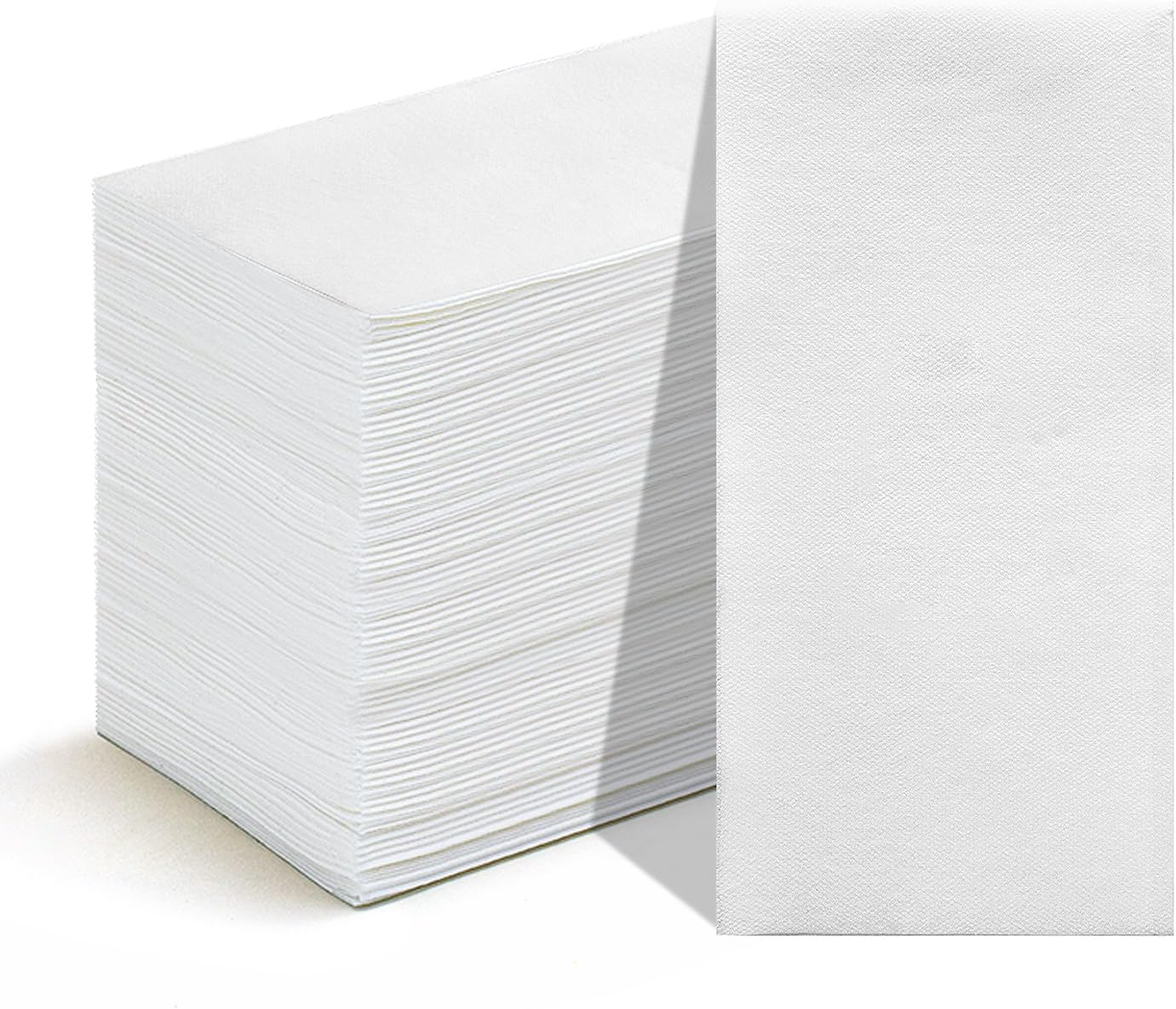 – Disposable Guest Towels, Linen Feel Hand Towels, Cloth-Like Paper Napkins, Soft, Durable, Absorbent Paper Hand Towel for Kitchen, Parties, Bathroom,30×43cm,White,100 Pack