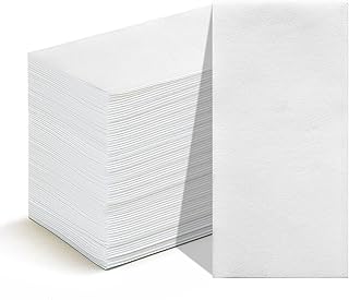 JEBBLAS Guest Towels Disposable Hand Soft Absorbent Paper Hand for Kitchen Bathroom Parties Weddings Dinners or Events (White
