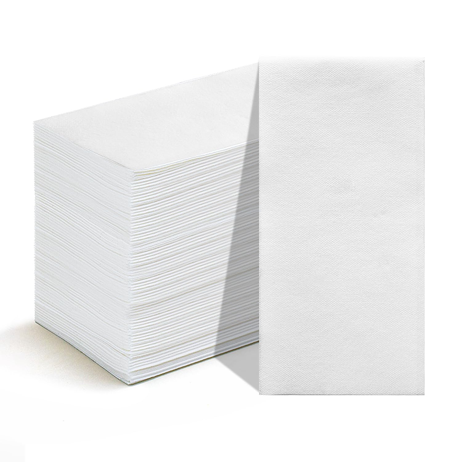 JEBBLAS Guest Towels Disposable Hand Soft Absorbent Paper Hand for Kitchen Bathroom Parties Weddings Dinners or Events (White, 100 Pack)…