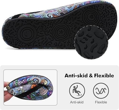 Miniatura 3 de XIHALOOK Pantuflas de casa para mujeres y hombres, zapatos cómodos con suela de goma suave para interiores y exteriores