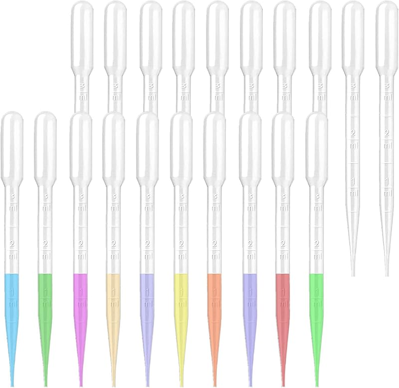 Moveland 25 pipetas cuentagotas de plástico de 3 ml para aceites esenciales, uso doméstico | Báscula transparente calibrada, suave y flexible, plástico apto para uso alimentario, desechable, sin contaminación cruzada para clases de ciencias, laboratorio, bricolaje