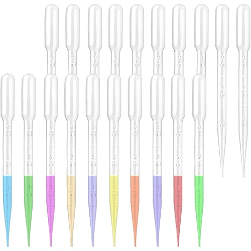 moveland 25PCS 3ML Plastic Dropper Pipettes for Essential Oils, Home Use