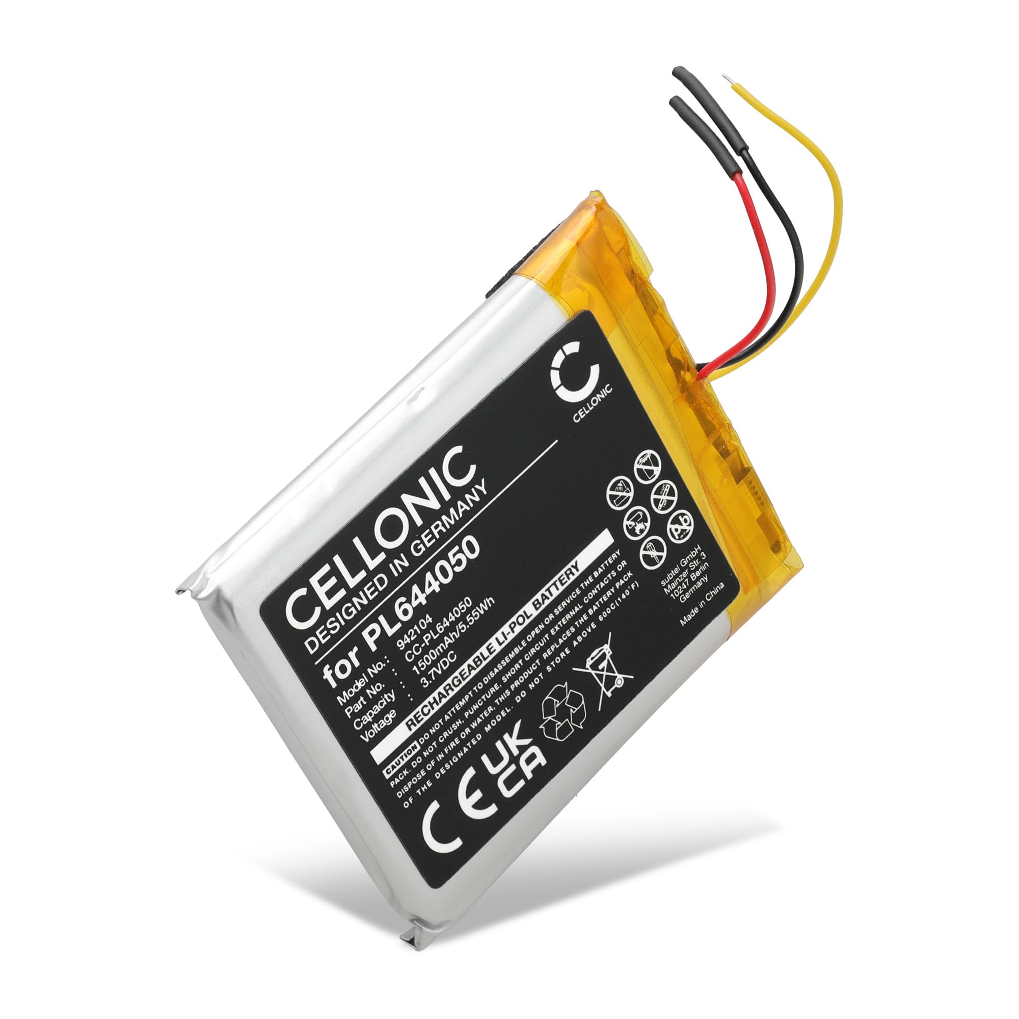 CELLONIC 1x Battery for Headset/Headphone Compatible with HyperX Cloud Alpha, Cloud Flight, Cloud Flight S, PL644050 - (1500mAh, 3.7V)