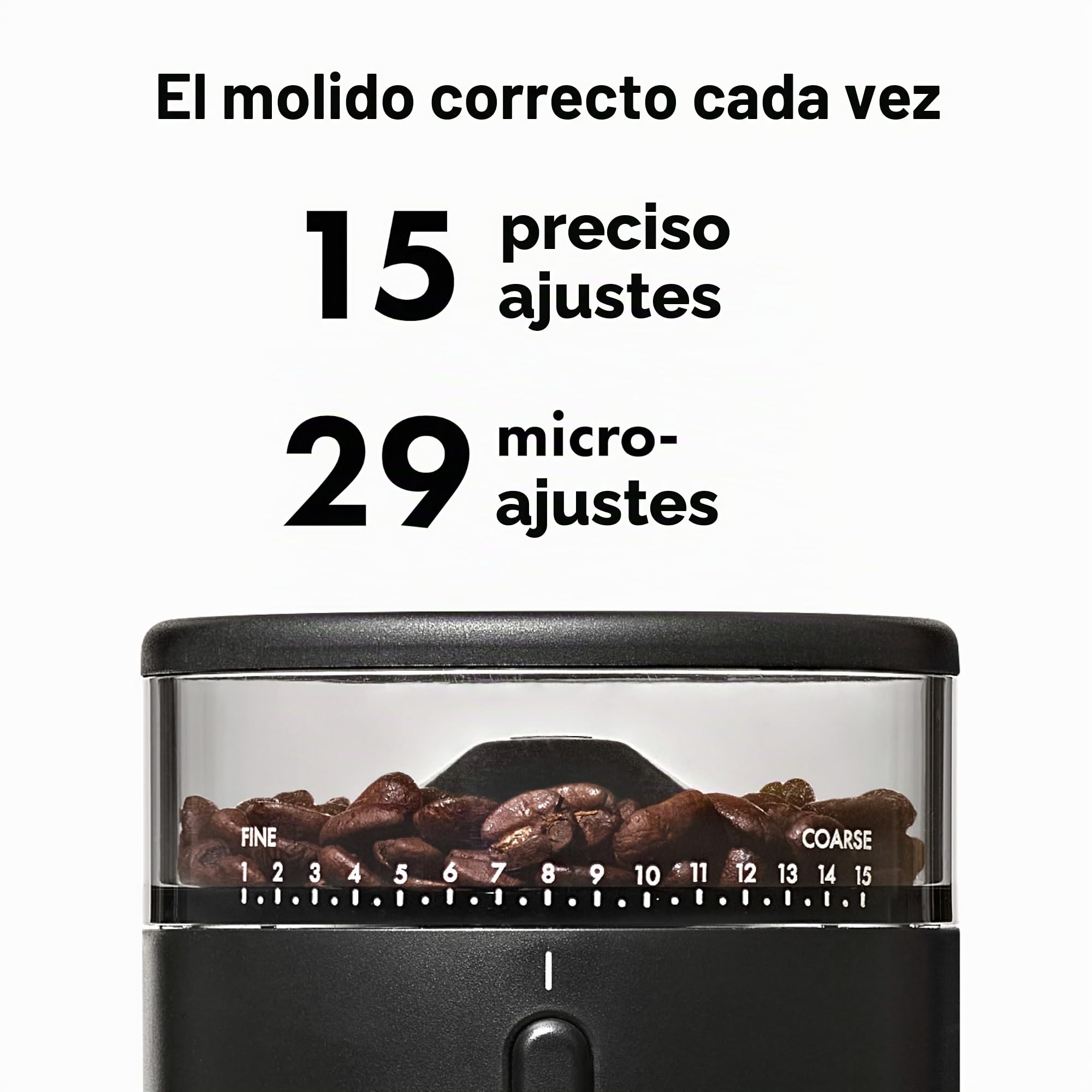 OXO 8720800 - Molinillo cónico compacto, plástico, negro