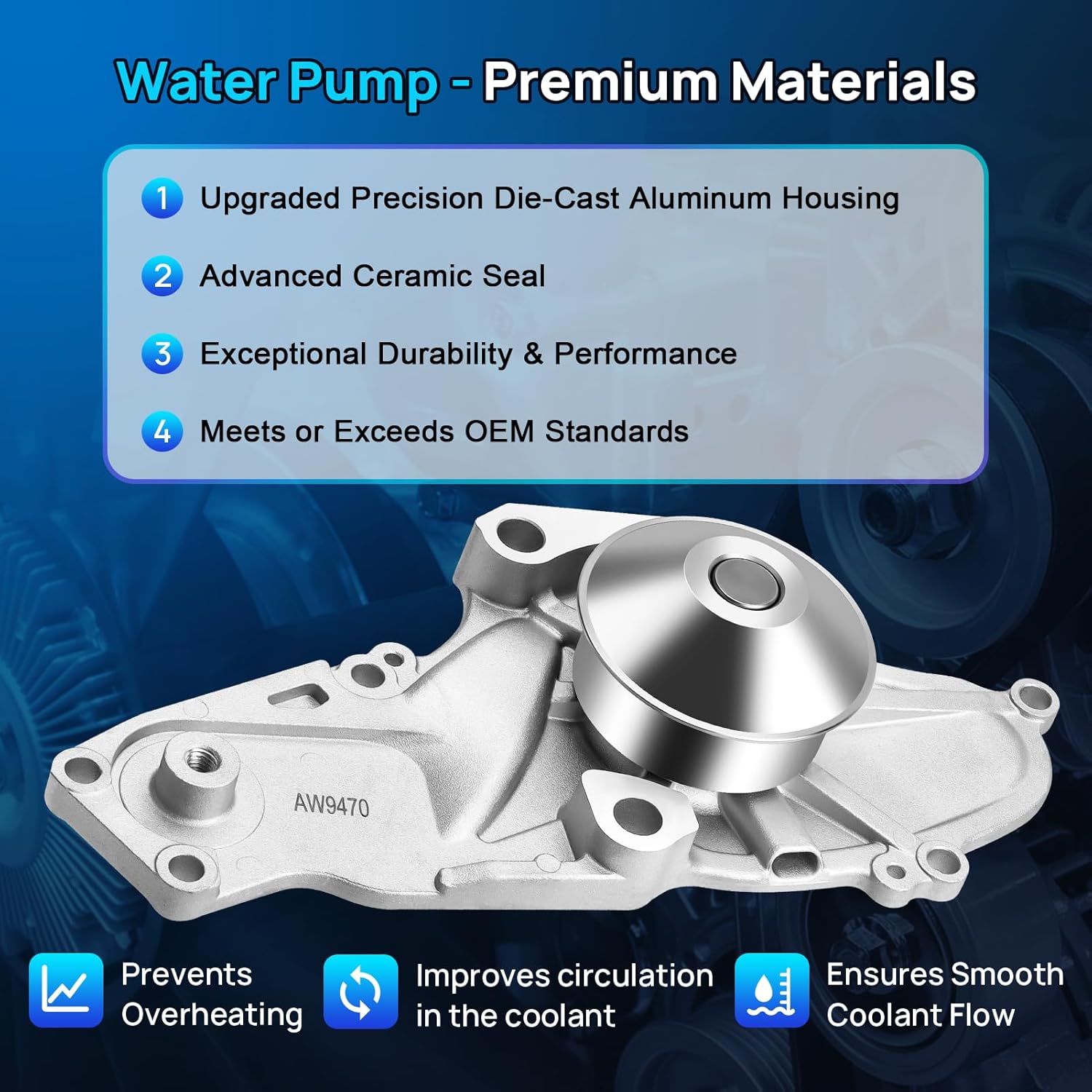 Timing Belt Kit with Water Pump Compatible with 2003-2017 Honda Odyssey Pilot Accord Crosstour Ridgeline Acura MDX RL RDX TL TSX ZDX Saturn Vue, 3.0 3.2 3.5 3.7 V6, TKH-002 19200RDVJ01 TKH002 TCKWP329