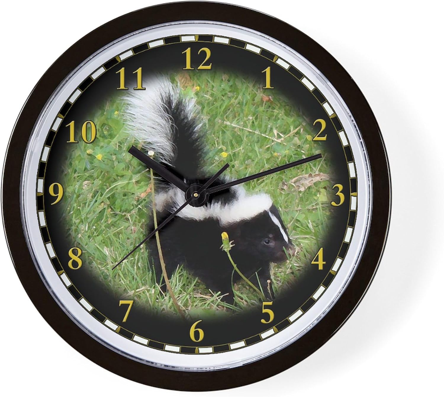 CafePress SkunkClock 10" Wall Clock for Livingroom, Kitchen, or Office