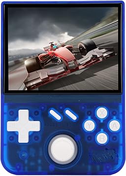 Generic Handheld Video Gaming Console 3D Joystick 3.5 Inch Screen Retro Game Console for OntheGo Gaming (Blue Transparent #15)